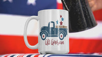 Load and play video in Gallery viewer, All American 4th of July Fourth USA White Ceramic Coffee Tea Mug