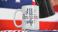 Load and play video in Gallery viewer, All American Wife 4th of July Fourth USA White Ceramic Coffee Tea Mug
