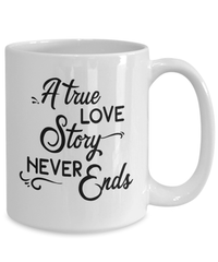 Load image into Gallery viewer, A True Love Story1 Valentine Day Ceramic Coffee Mug Gift For Him Her Drinkware - CrazyFamilyLove