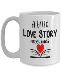Load image into Gallery viewer, A True Love Story2 Valentine Day Ceramic Coffee Mug Gift For Him Her Drinkware - CrazyFamilyLove