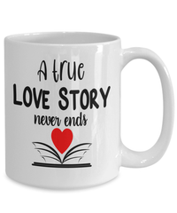 Load image into Gallery viewer, A True Love Story2 Valentine Day Ceramic Coffee Mug Gift For Him Her Drinkware - CrazyFamilyLove