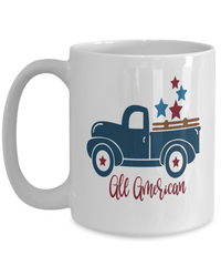 Load image into Gallery viewer, All American 4th of July Fourth Born in the USA Ceramic Coffee Tea Mug | 1776 America Independence Day Star Spangled Banner Drinkware - CrazyFamilyLove