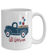 Load image into Gallery viewer, All American 4th of July Fourth Born in the USA Ceramic Coffee Tea Mug | 1776 America Independence Day Star Spangled Banner Drinkware - CrazyFamilyLove