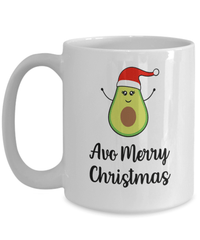 Load image into Gallery viewer, Avo Merry Christmas Xmas Ceramic Coffee Tea Mug | Holiday Snow Lights Gift Present Ideas Mom Dad Wife Husband Boyfriend Girlfriend Drinkware - CrazyFamilyLove