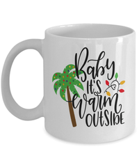 Load image into Gallery viewer, Baby Its Warm Outside Christmas Xmas Ceramic Coffee Tea Mug | Holiday Snow Lights Gift Present Ideas Mom Dad Wife Husband Drinkware - CrazyFamilyLove