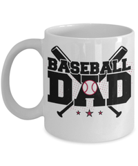 Load image into Gallery viewer, Baseball Dad Coffee Tea Mug Cup | Father Papa Daddy Birthday Bday Drinkware - CrazyFamilyLove