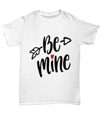 Load image into Gallery viewer, Be Mine7 Valentine Day Gift for Him Her Graphic Short Sleeve Cotton Shirt Tshirt - CrazyFamilyLove