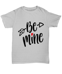 Load image into Gallery viewer, Be Mine7 Valentine Day Gift for Him Her Graphic Short Sleeve Cotton Shirt Tshirt - CrazyFamilyLove