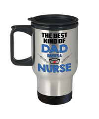Load image into Gallery viewer, Best Dad Raises LPN RN ARNP Nurse1 Coffee Travel Mug Father Papa Daddy Drinkware - CrazyFamilyLove