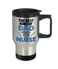 Load image into Gallery viewer, Best Dad Raises LPN RN ARNP Nurse1 Coffee Travel Mug Father Papa Daddy Drinkware - CrazyFamilyLove
