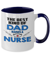 Load image into Gallery viewer, Best Dad Raises LPN RN ARNP Nurse1 Two Tone Coffee Mug Father Papa Daddy Drinkware - CrazyFamilyLove
