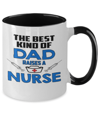 Load image into Gallery viewer, Best Dad Raises LPN RN ARNP Nurse1 Two Tone Coffee Mug Father Papa Daddy Drinkware - CrazyFamilyLove