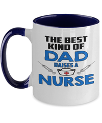 Load image into Gallery viewer, Best Dad Raises LPN RN ARNP Nurse1 Two Tone Coffee Mug Father Papa Daddy Drinkware - CrazyFamilyLove