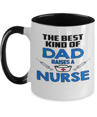 Load image into Gallery viewer, Best Dad Raises LPN RN ARNP Nurse1 Two Tone Coffee Mug Father Papa Daddy Drinkware - CrazyFamilyLove