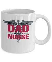 Load image into Gallery viewer, Best Dad Raises LPN RN ARNP Nurse2 Coffee Mug | Father Papa Daddy Bday Drinkware - CrazyFamilyLove