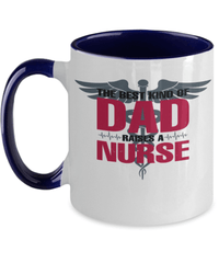 Load image into Gallery viewer, Best Dad Raises LPN RN ARNP Nurse2 Two Tone Coffee Mug FatherPapa Daddy Drinkware - CrazyFamilyLove
