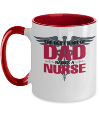 Load image into Gallery viewer, Best Dad Raises LPN RN ARNP Nurse2 Two Tone Coffee Mug FatherPapa Daddy Drinkware - CrazyFamilyLove