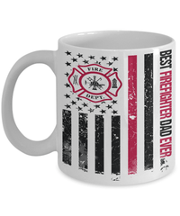 Load image into Gallery viewer, Best Firefighter Dad Coffee Tea Mug Cup Fireman Father Papa Daddy Bday Drinkware - CrazyFamilyLove