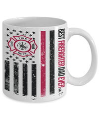 Load image into Gallery viewer, Best Firefighter Dad Coffee Tea Mug Cup Fireman Father Papa Daddy Bday Drinkware - CrazyFamilyLove