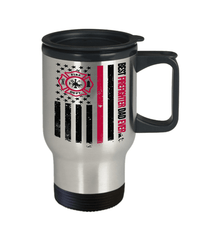 Load image into Gallery viewer, Best Firefighter Dad Coffee Travel Mug | Fireman Father Papa Daddy Bday Drinkware - CrazyFamilyLove