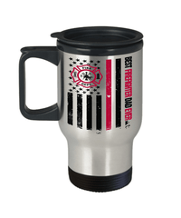 Load image into Gallery viewer, Best Firefighter Dad Coffee Travel Mug | Fireman Father Papa Daddy Bday Drinkware - CrazyFamilyLove
