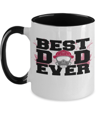 Load image into Gallery viewer, Best Fireman Dad Two Tone Coffee Mug Firefighter Father Papa Daddy Bday Drinkware - CrazyFamilyLove