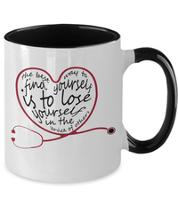 Load image into Gallery viewer, Best Way to Find Yourself LPN RN ARNP Nurse Two Tone Coffee Tea Mug Drinkware - CrazyFamilyLove