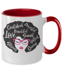 Load image into Gallery viewer, Black Lives Matter 2 Tone Coffee Mug African American Woman Power BlackPride BLM - CrazyFamilyLove