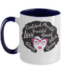 Load image into Gallery viewer, Black Lives Matter 2 Tone Coffee Mug African American Woman Power BlackPride BLM - CrazyFamilyLove