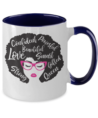 Load image into Gallery viewer, Black Lives Matter 2 Tone Coffee Mug African American Woman Power BlackPride BLM - CrazyFamilyLove