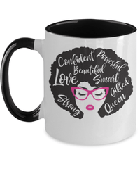 Load image into Gallery viewer, Black Lives Matter 2 Tone Coffee Mug African American Woman Power BlackPride BLM - CrazyFamilyLove