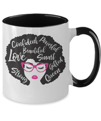 Load image into Gallery viewer, Black Lives Matter 2 Tone Coffee Mug African American Woman Power BlackPride BLM - CrazyFamilyLove