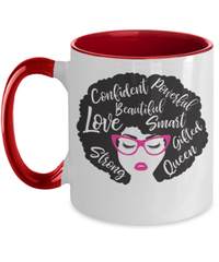 Load image into Gallery viewer, Black Lives Matter 2 Tone Coffee Mug African American Woman Power BlackPride BLM - CrazyFamilyLove