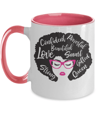 Load image into Gallery viewer, Black Lives Matter 2 Tone Coffee Mug African American Woman Power BlackPride BLM - CrazyFamilyLove
