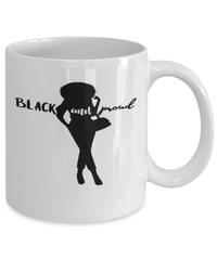 Load image into Gallery viewer, Black Lives Matter Coffee Tea Mug Cup Black &amp; Proud | Black Pride BLM Drinkware - CrazyFamilyLove