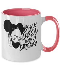 Load image into Gallery viewer, Black Lives Matter Two Tone Coffee Mug Cup Black Queen w/ Dream Black Pride BLM - CrazyFamilyLove
