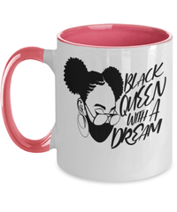 Load image into Gallery viewer, Black Lives Matter Two Tone Coffee Mug Cup Black Queen w/ Dream Black Pride BLM - CrazyFamilyLove