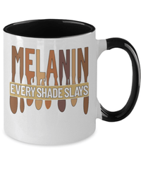 Load image into Gallery viewer, Black Lives Matter Two Tone Coffee Mug Cup Melanin Every Shade | Black Pride BLM - CrazyFamilyLove