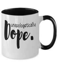 Load image into Gallery viewer, Black Lives Matter Two Tone Coffee Mug Cup Unapologetically Dope Black Pride BLM - CrazyFamilyLove