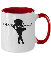 Load image into Gallery viewer, Black Lives Matter Two Tone Coffee Tea Mug Cup Black &amp; Proud | Black Pride BLM - CrazyFamilyLove