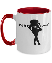 Load image into Gallery viewer, Black Lives Matter Two Tone Coffee Tea Mug Cup Black &amp; Proud | Black Pride BLM - CrazyFamilyLove