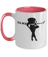 Load image into Gallery viewer, Black Lives Matter Two Tone Coffee Tea Mug Cup Black &amp; Proud | Black Pride BLM - CrazyFamilyLove