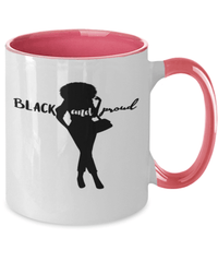 Load image into Gallery viewer, Black Lives Matter Two Tone Coffee Tea Mug Cup Black &amp; Proud | Black Pride BLM - CrazyFamilyLove