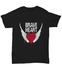 Load image into Gallery viewer, Brave Heart Valentine Day Gift for Him Her Graphic Cotton Shirt Tshirt - CrazyFamilyLove