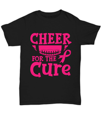 Load image into Gallery viewer, Breast Cancer Awareness Cotton Shirt Cheer for the Cure | Pink Ribbon tshirt - CrazyFamilyLove