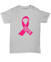 Load image into Gallery viewer, Breast Cancer Awareness Cotton Shirt Hope Pink Ribbon2 tshirt teeshirt Designs - CrazyFamilyLove
