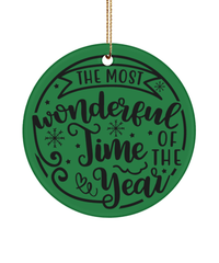 Load image into Gallery viewer, Ceramic Christmas Ornaments Most Wonderful Time | Gift Ideas For Husband Wife - CrazyFamilyLove