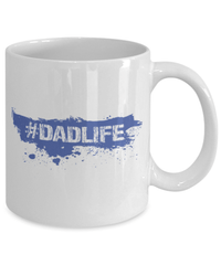 Load image into Gallery viewer, Ceramic Coffee Tea Mug Cup #Dadlife | Father Papa Daddy Birthday Bday Drinkware - CrazyFamilyLove