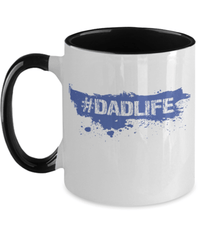 Load image into Gallery viewer, Ceramic Two Tone Coffee Mug Cup #Dadlife | Father Papa Daddy Birthday Drinkware - CrazyFamilyLove