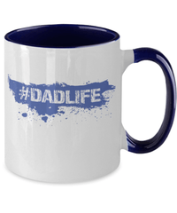 Load image into Gallery viewer, Ceramic Two Tone Coffee Mug Cup #Dadlife | Father Papa Daddy Birthday Drinkware - CrazyFamilyLove